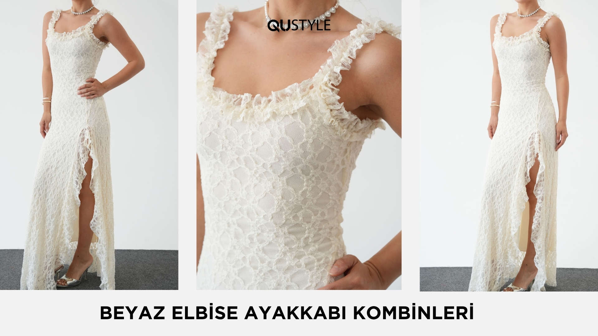 Beyaz Elbise Ayakkabı Kombinleri
