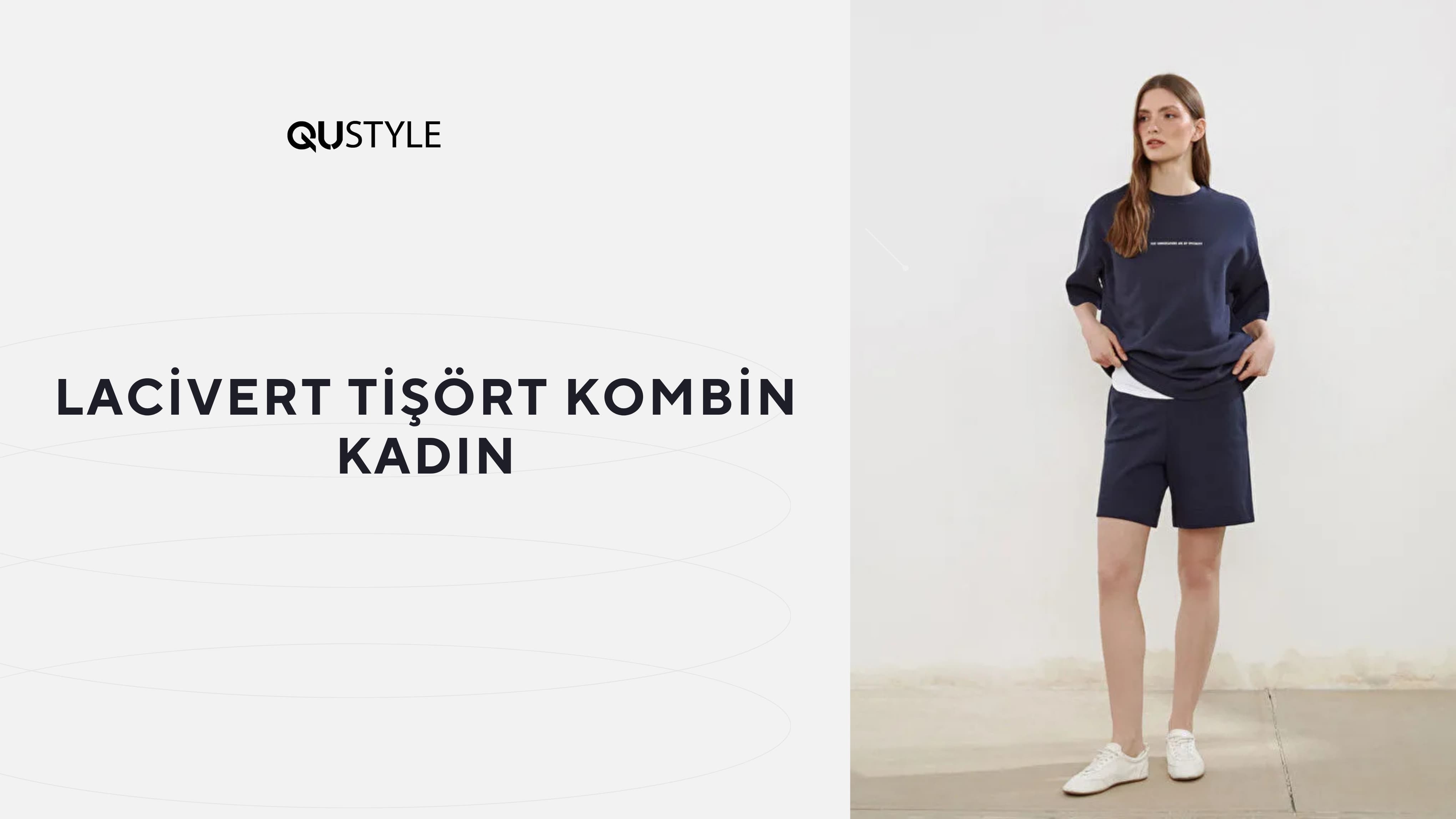 Lacivert Tişört Kombin Kadın