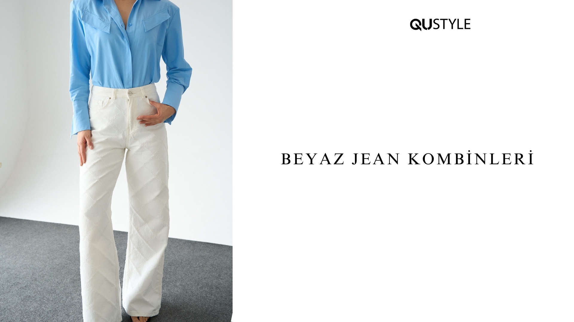 Beyaz Jean Kombinleri Kadın