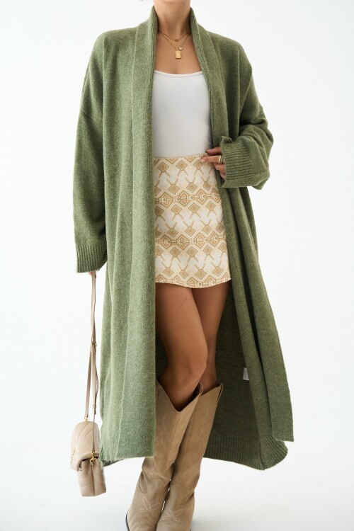 Green Woman Deka Open Front Knit Cardigan