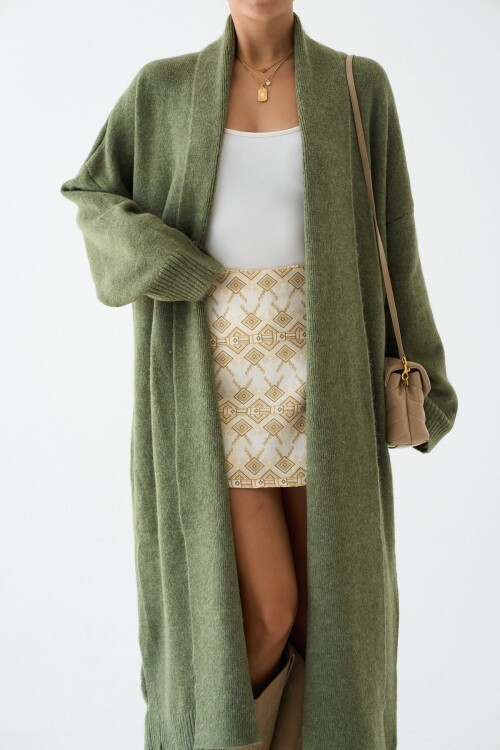 Green Woman Deka Open Front Knit Cardigan